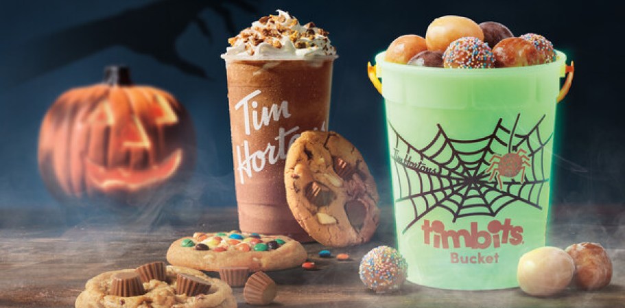 NEW Tim Hortons Trick or Treat Buckets Are Filled w/ Treats for Only $10.99