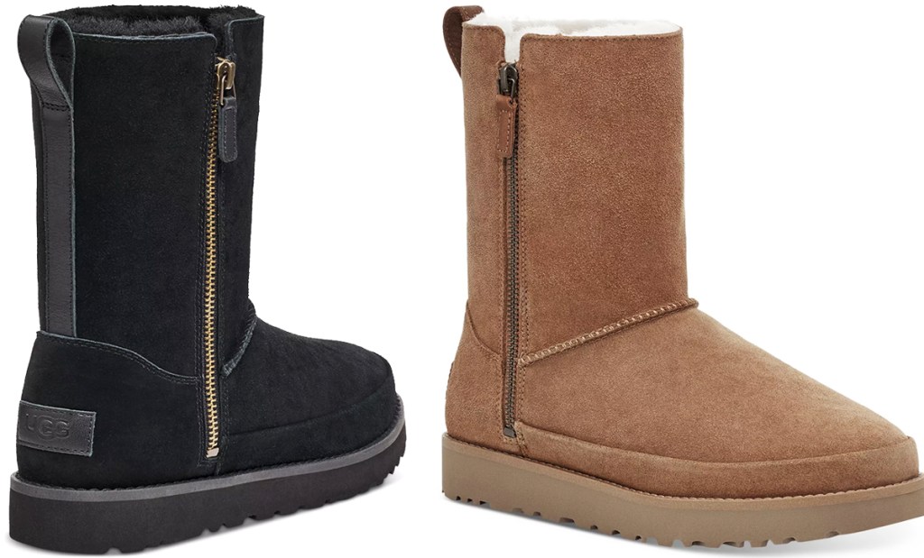 black and brown ugg boots