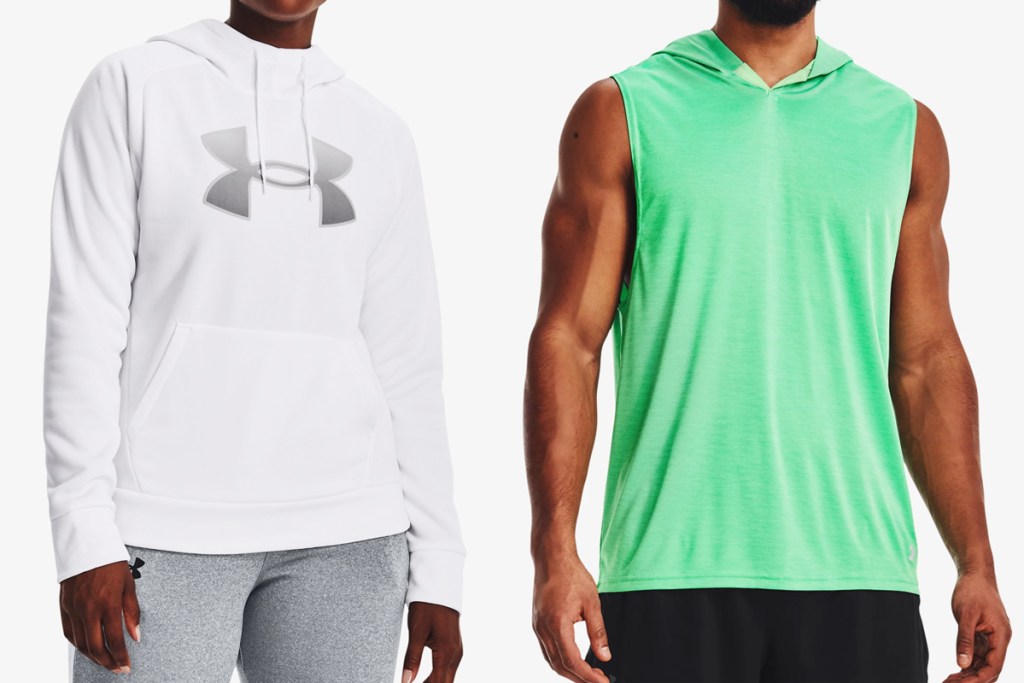 two under armour hoodies