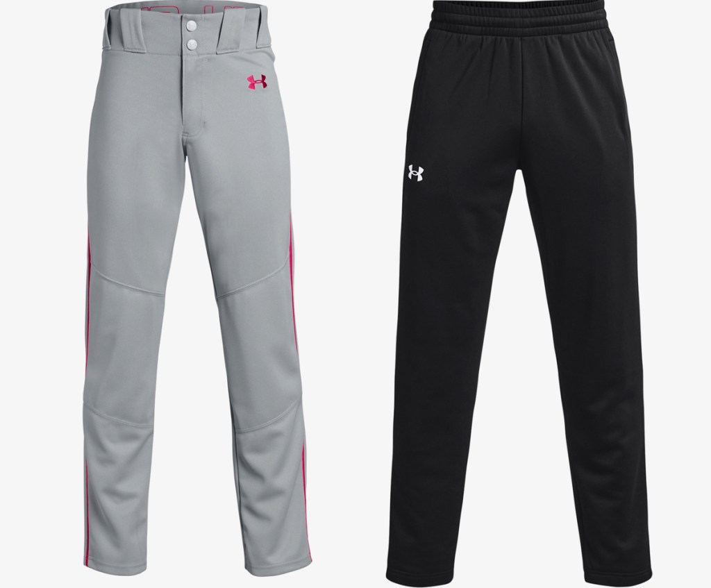 two pairs of under armour pants