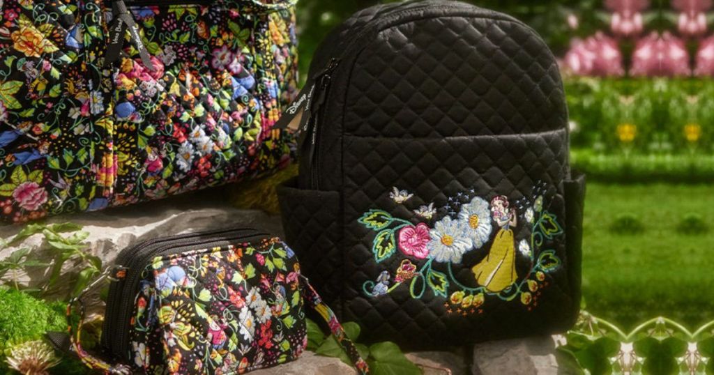 Vera Bradley tote, crossbody, and backpack featuring Disney 100th Anniversary Collection Print