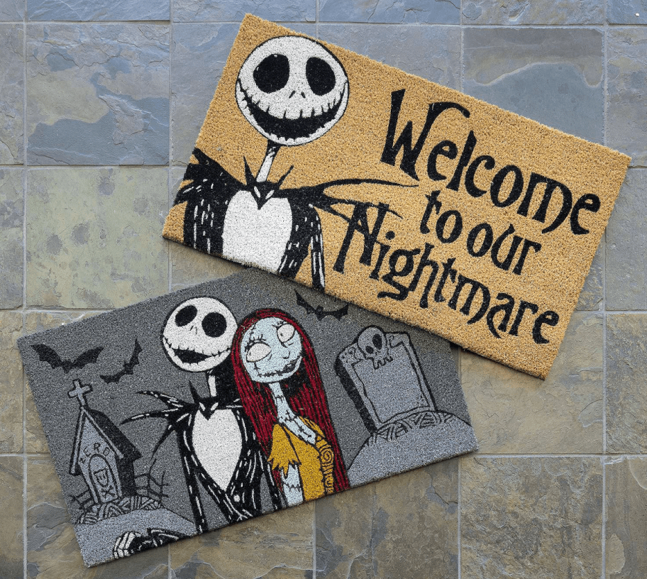 2-in-1 Nightmare Before Christmas Halloween DoorMat 