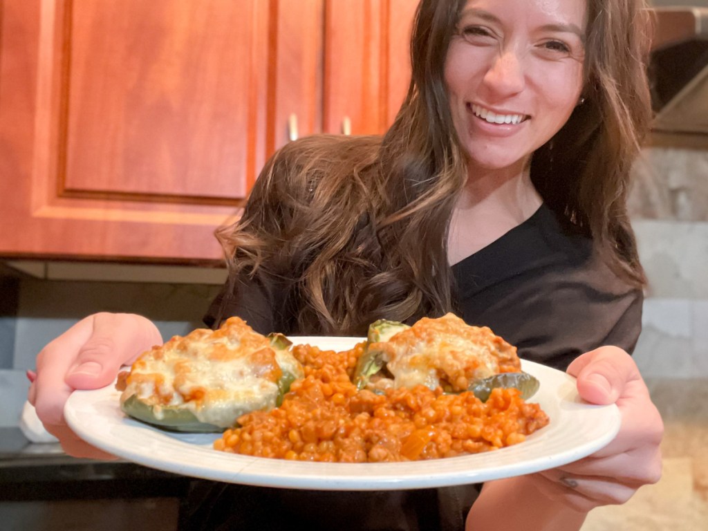 Woman enjoying meal with EveryPlate