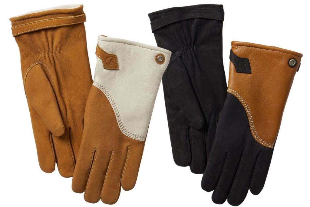 Womens Wolverine Torrent Calf skin gloves in black and tan