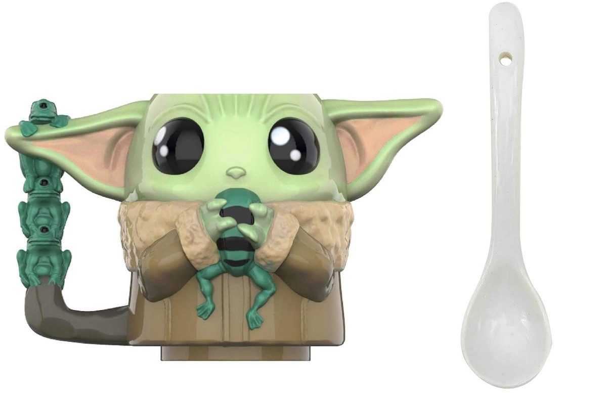 Zak Designs Star Wars The Mandalorian Sculpted Ceramic Coffee Mug with Spoon