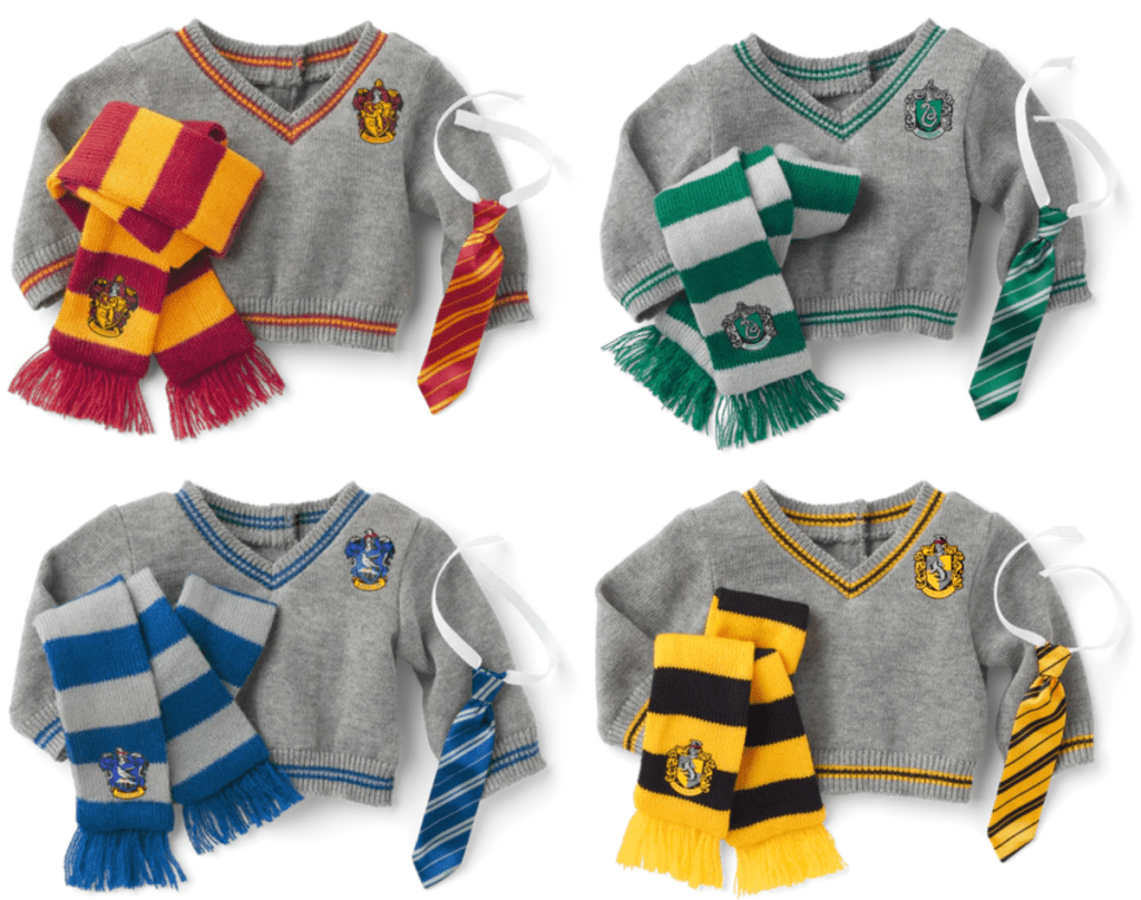 4 Hogwarts doll outfits