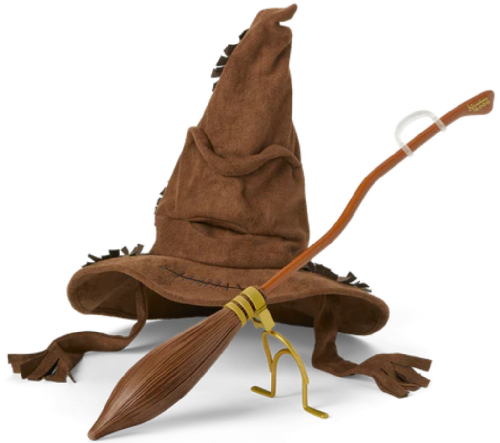 sorting hat and broom for dolls