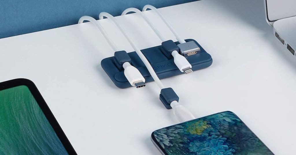 Anker Cable Magnetic Cable Holder on desk