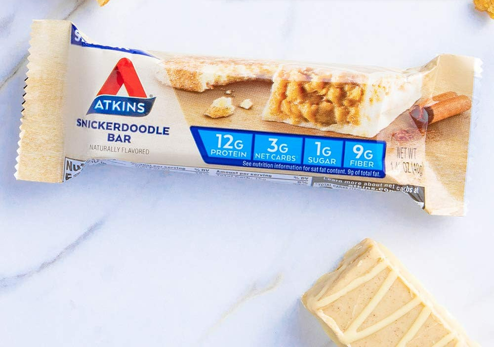 atkins snacks snickerdoodle protein bar