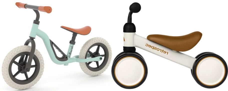 Two kids balance bikes.