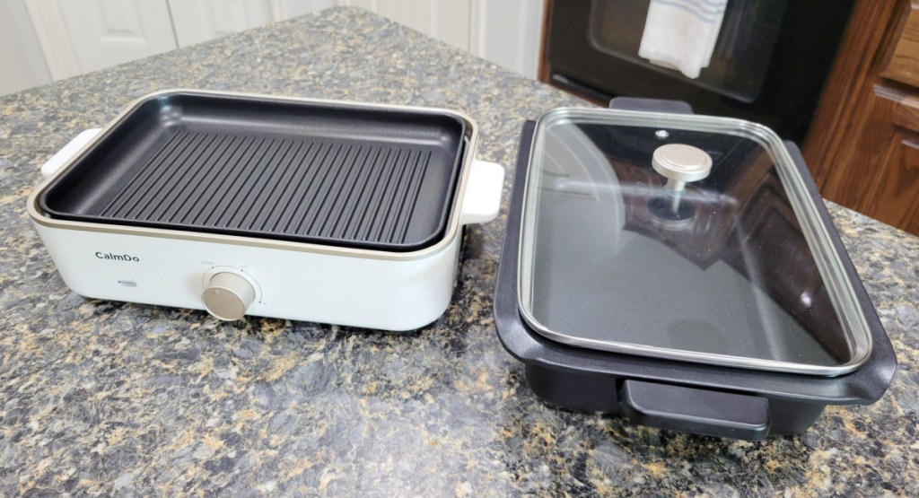 electric skillet grill combo
