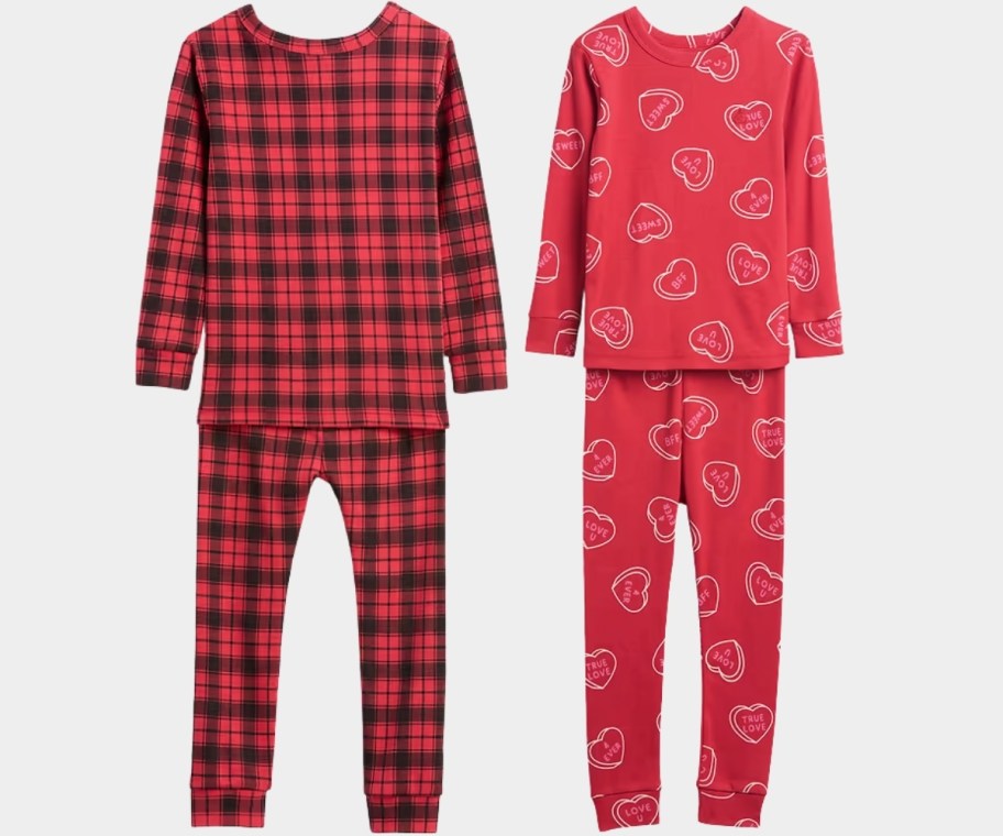 baby and toddler girls and boys pj sets