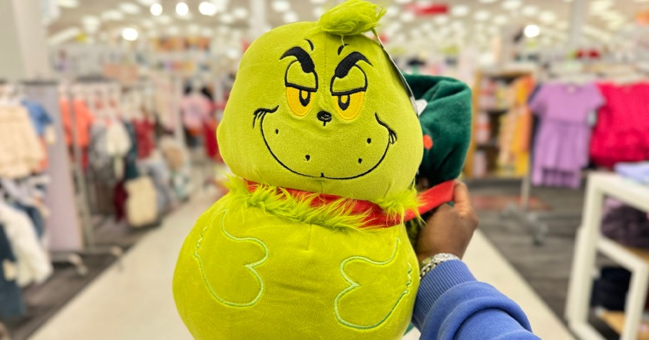 Kids Character Pillow & Throw Sets from $13.50 (Grinch, Mickey Mouse, Bluey, & More)