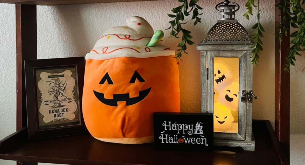 halloween plush used as decoration in living room