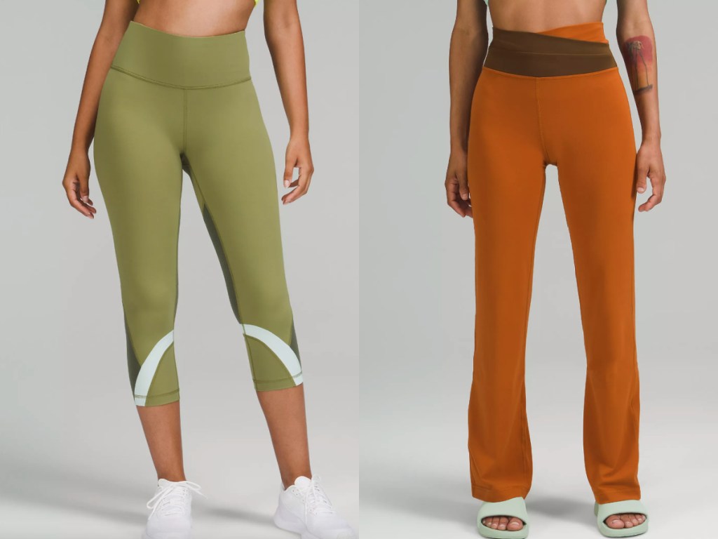 green and orange pants