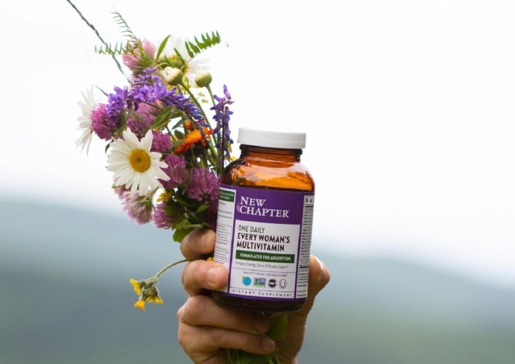 vitamins with flowers