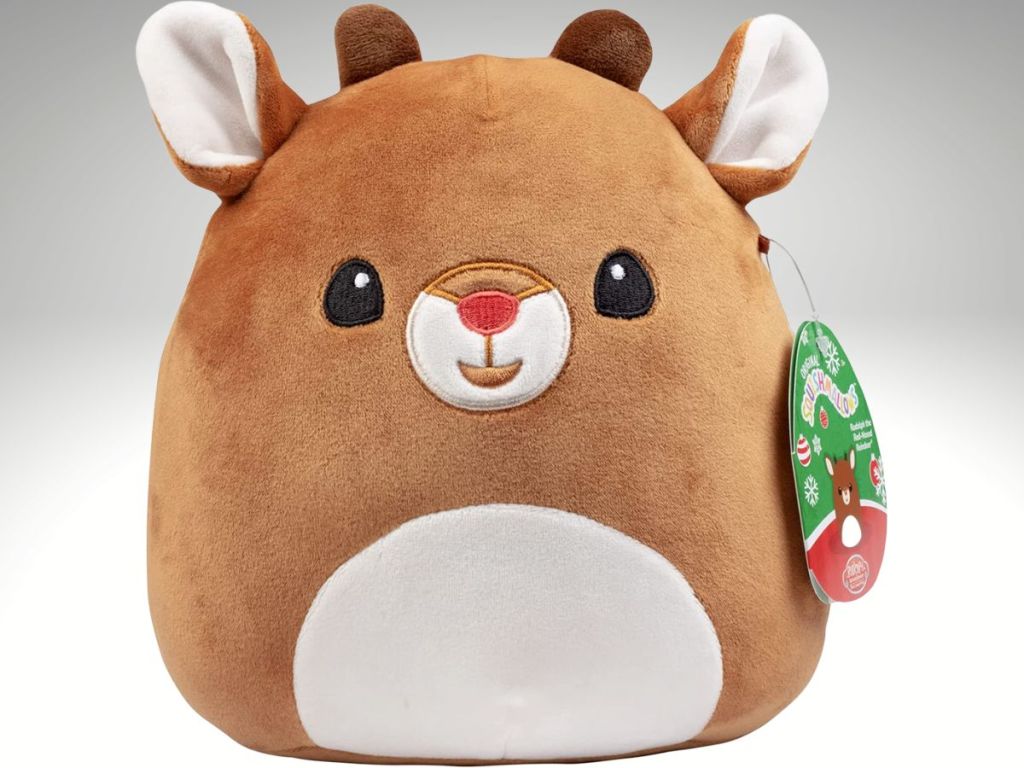 Squishmallow New 8" Rudolph The Red Nosed Reindeer Christmas Plush