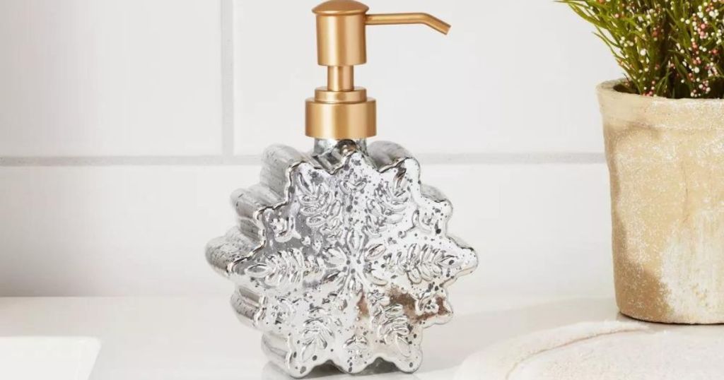 snowflake soap dispenser