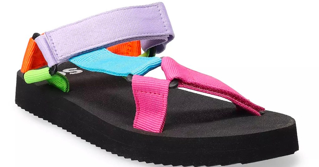 SO multi colored strap sandals