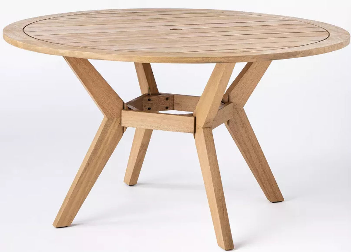 target wooden table