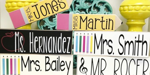 Personalized Teacher Signs Only $11.99 Shipped on Jane.com