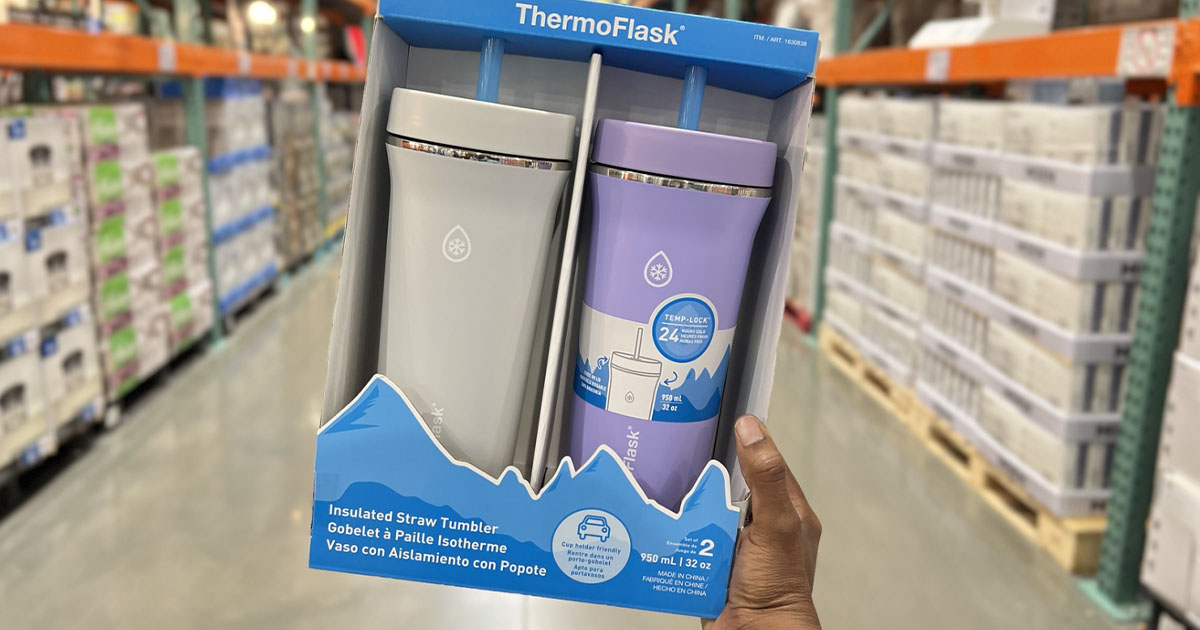 ThermoFlask 32oz Tumbler w/ Straw 2Pack Only 15 at Costco (Regularly