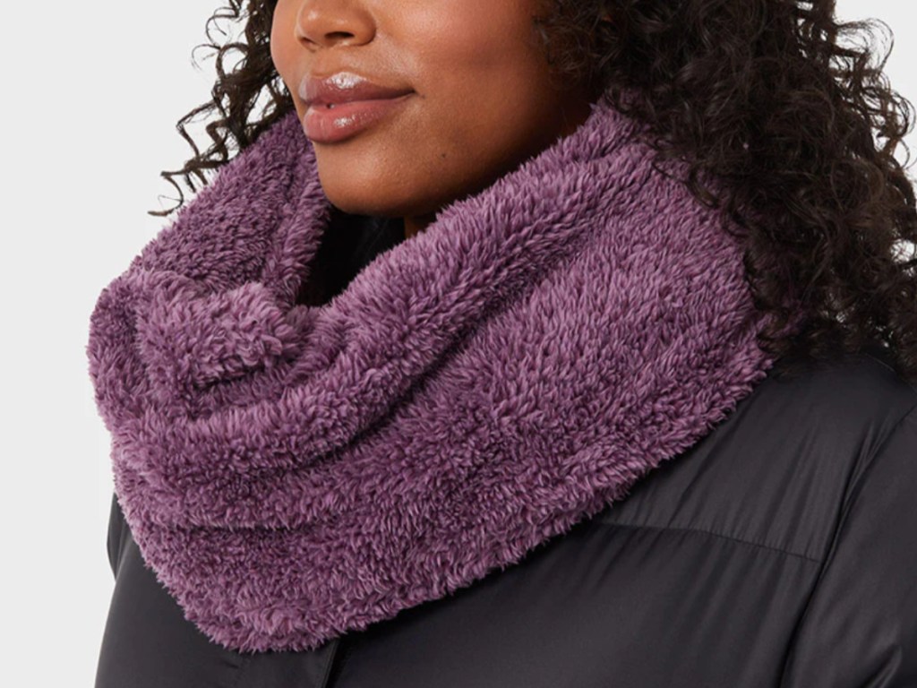 woman wearing a 32 degrees scarf