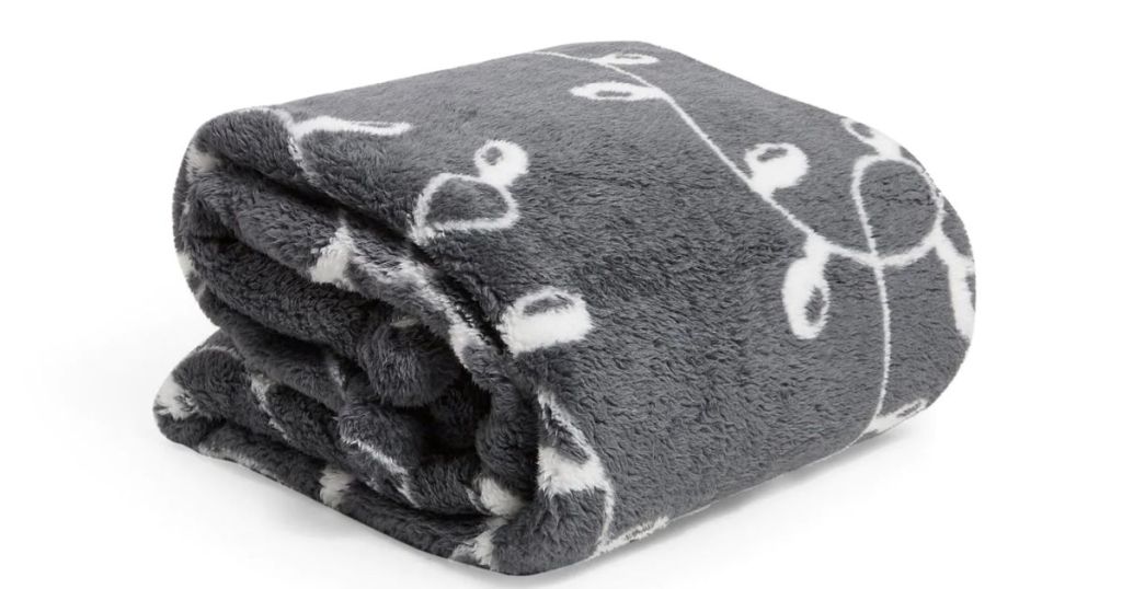 Vera Bradly Factory Style Pom Pom Throw Blanket