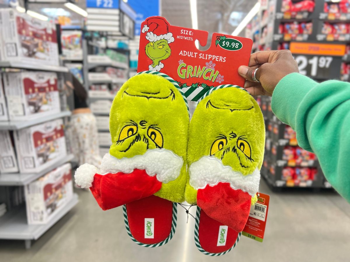 Adult grinch slippers