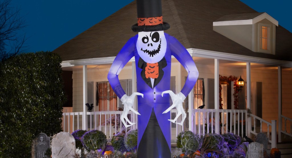 Airblown Inflatables 12FT Tall Halloween Inflatables Skeleton Creature with Hat