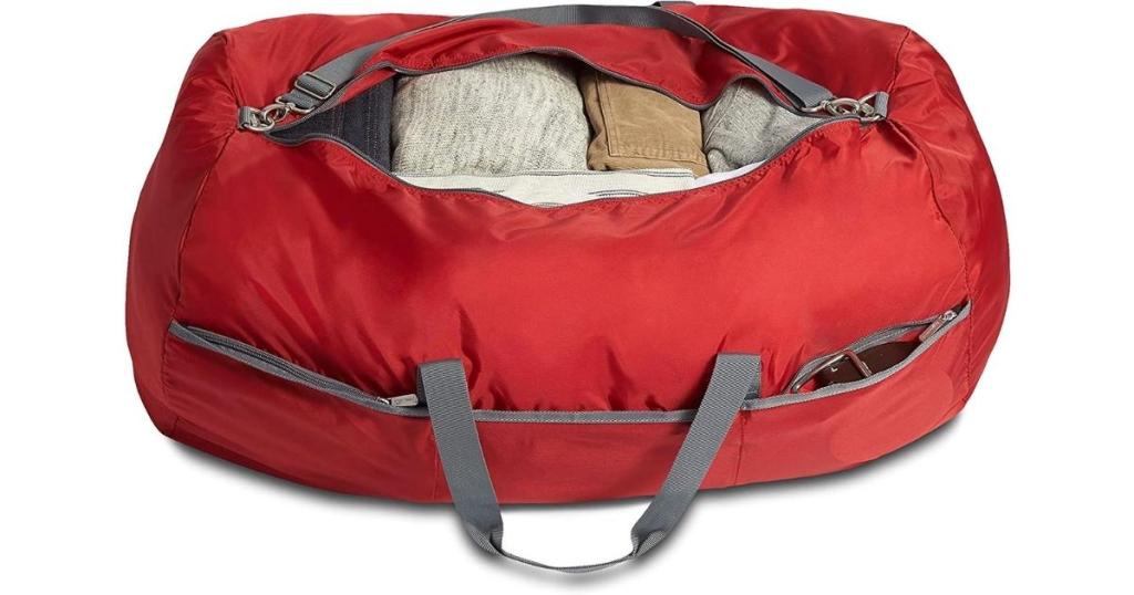 Amazon Basics Large Duffel Bag in Red