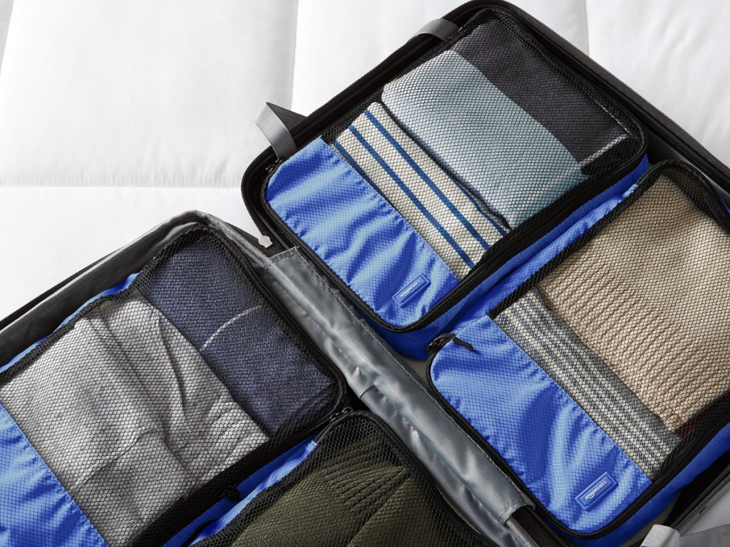 Amazon Basics Medium 4-Piece Packing Travel Organizer Cube Set