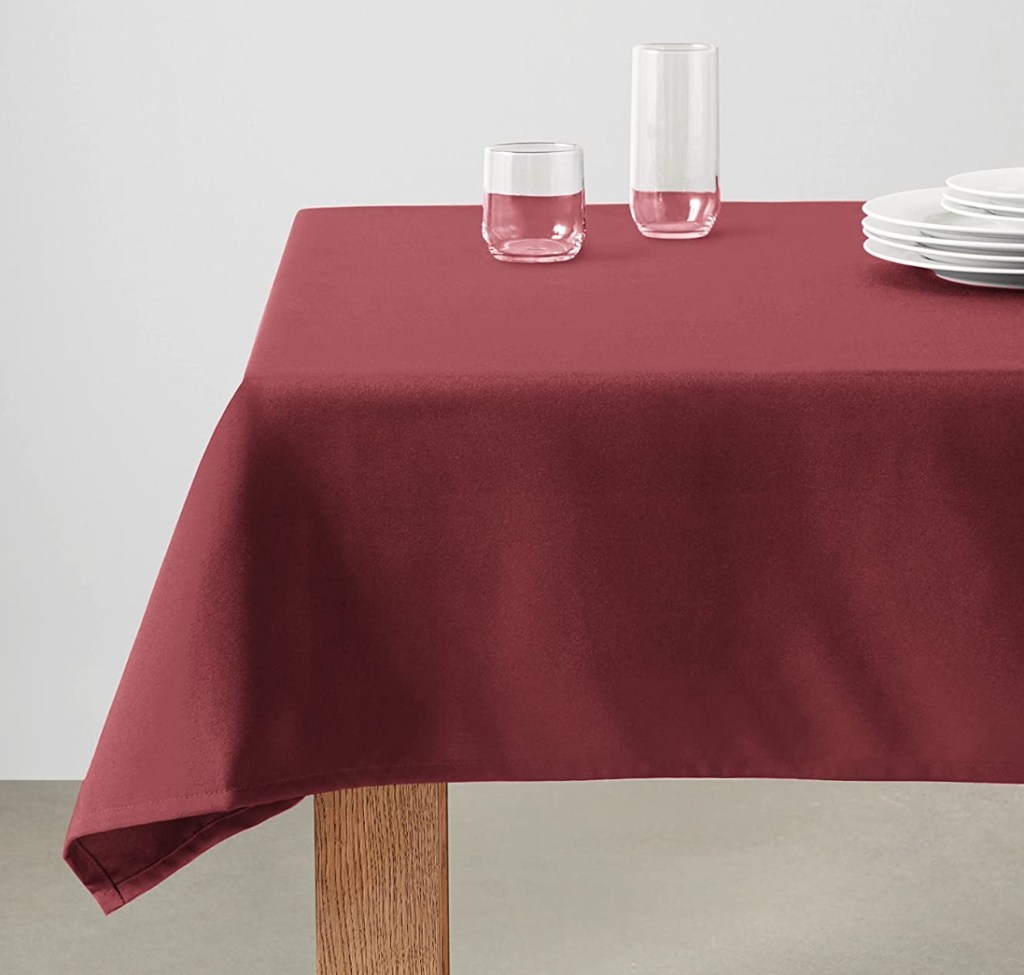 tablecloth on a table