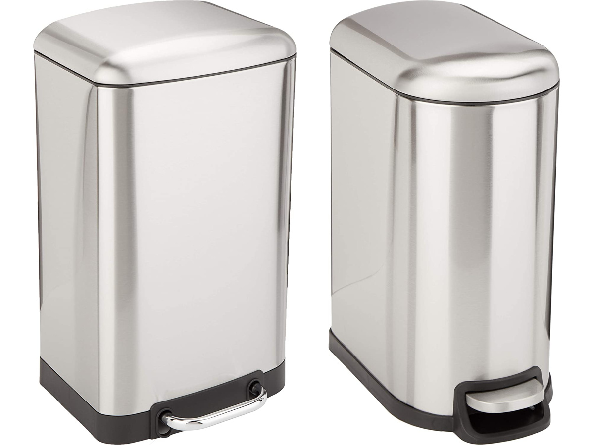 Amazon Basics Stainless Steel Trash Cans From 32 61 Shipped Reg 70   Amazon Trash Cans 