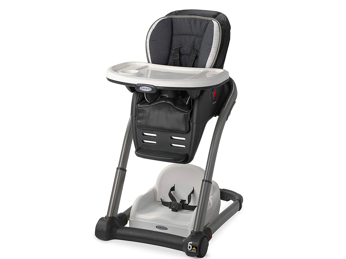 stock image of a graco baby gear highchair