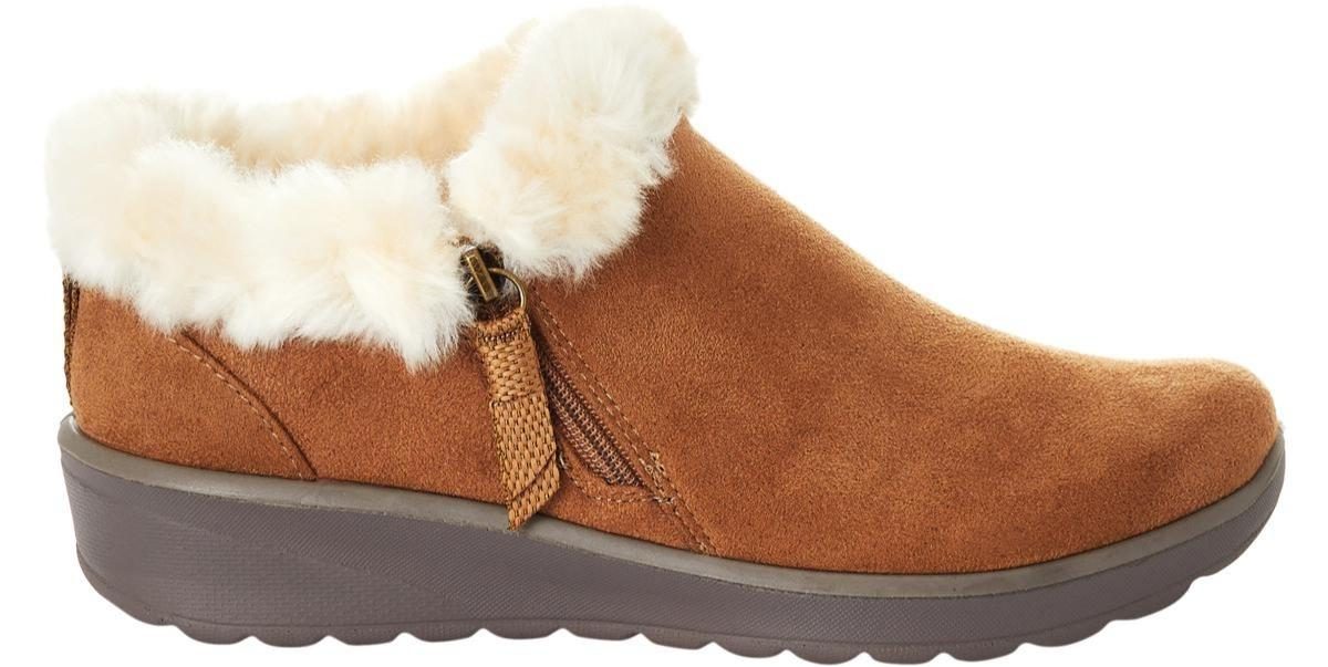 Bzees Machine Washable Faux Fur-Lined Booties
