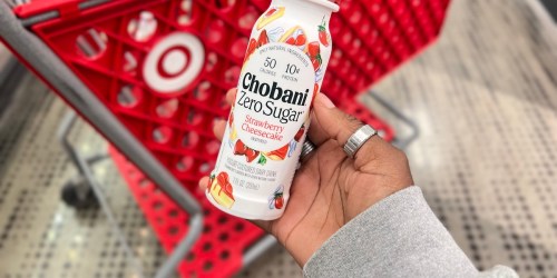 Chobani Zero Sugar Yogurt Drinks Only 99¢ at Target | Strawberry Cheesecake, Milk & Cookies + More
