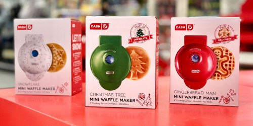 Dash Mini Holiday Waffle Makers Only $7.99 on Target.com (Regularly $13)