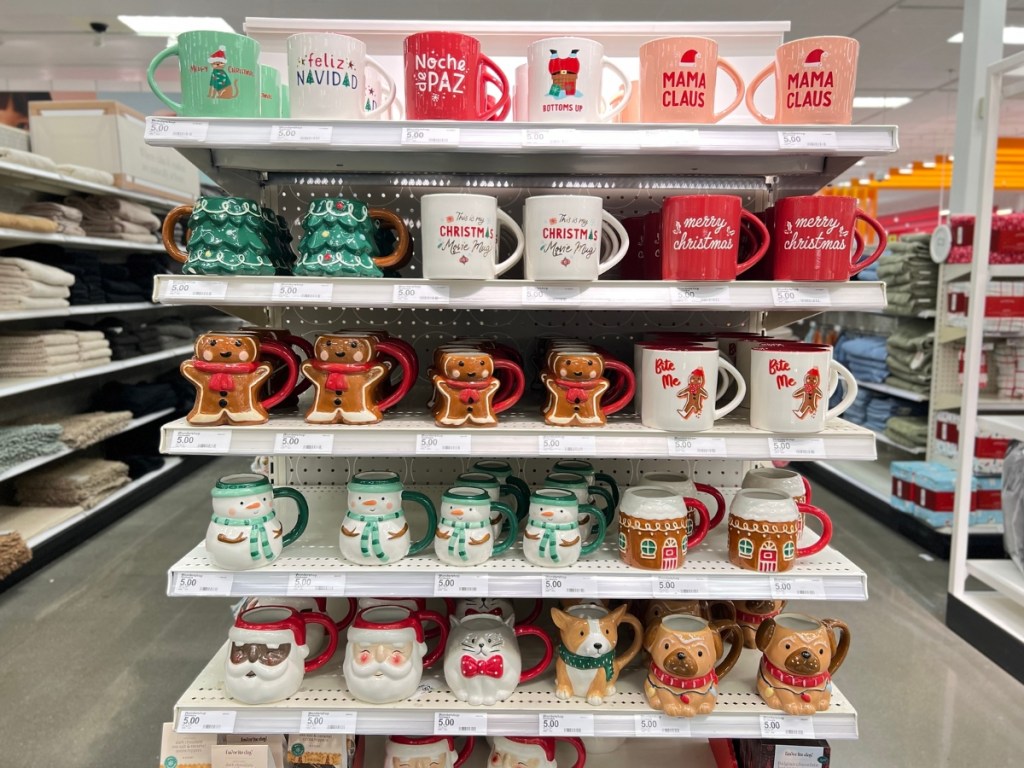 Mug Rack At Target *NEW* $5 Target Christmas Mugs | Lots of Fun Designs Available! | Hip2Save