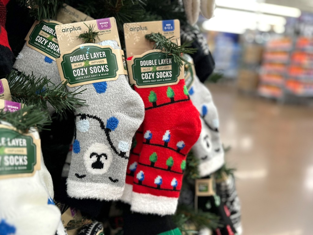 Christmas Socks with Holiday Lights