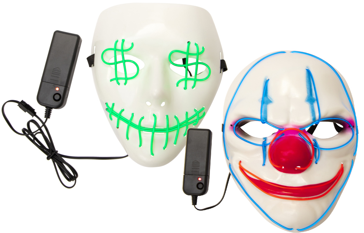 two styles of LED masks