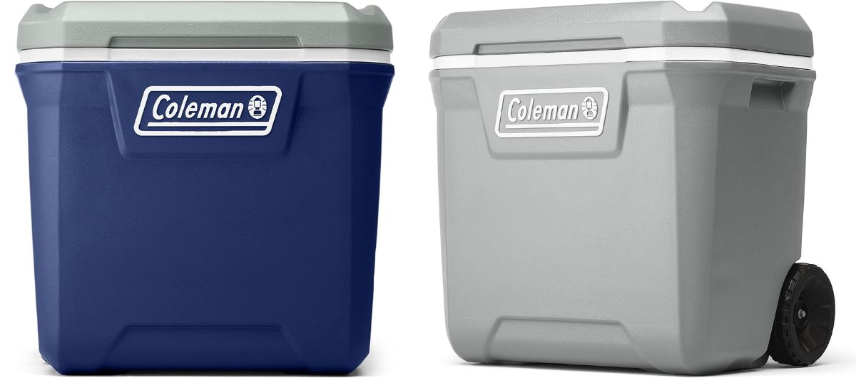 Coleman 316 Series Insulated Portable Wheeled Cooler in Twilight rock gray 65qt