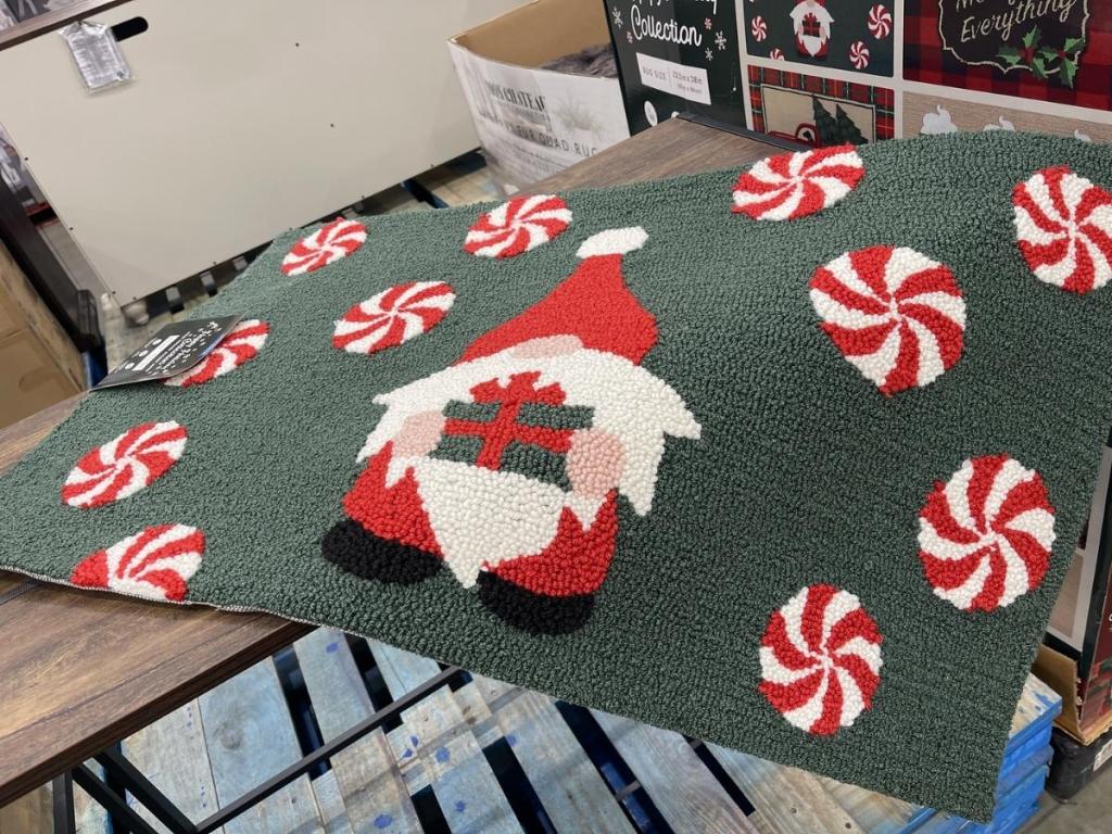 Costco Gnome Peppermint Doormat