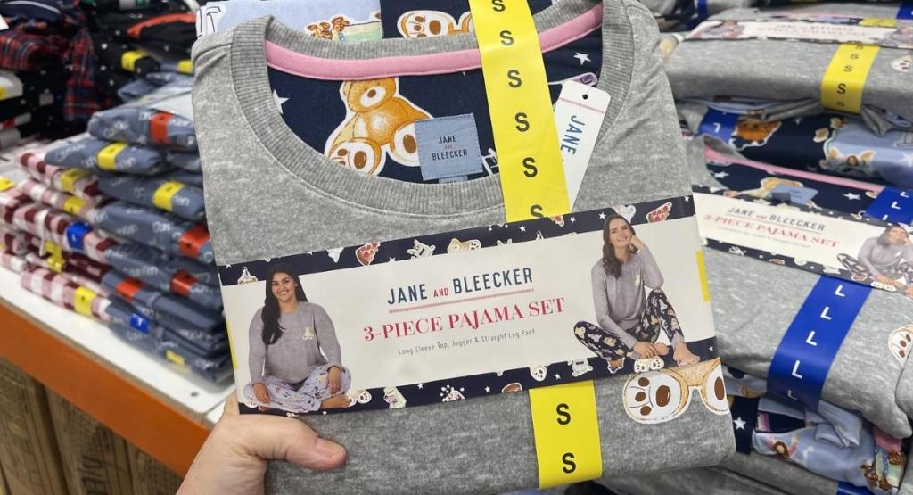 Women's Jane and Bleeker 3-Piece Costco Print Pajama Set