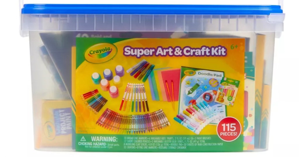 Crayola 115-Piece Super Art & Craft Kit from $11 on Target.com (Regularly  $30)