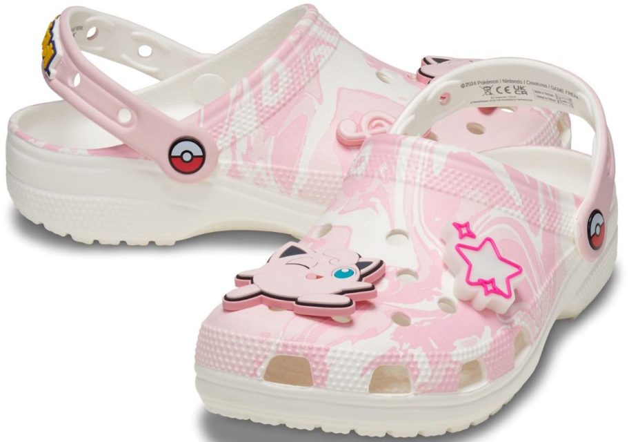 jigglypuff pink character crocs