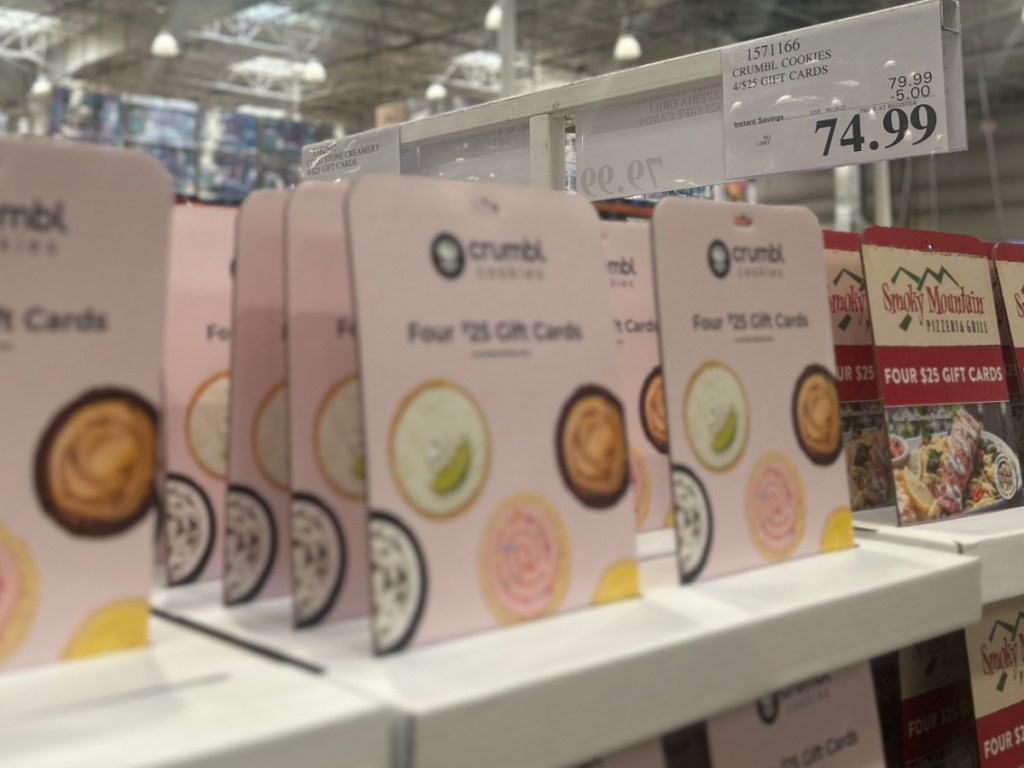 crumbl gift cards for $74.99 at costco