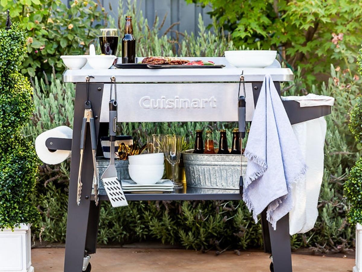 Cuisinart Stainless Steel Outdoor Prep Table Just 74 Shipped on