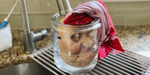 Easy DIY Head in a Jar Halloween Decoration