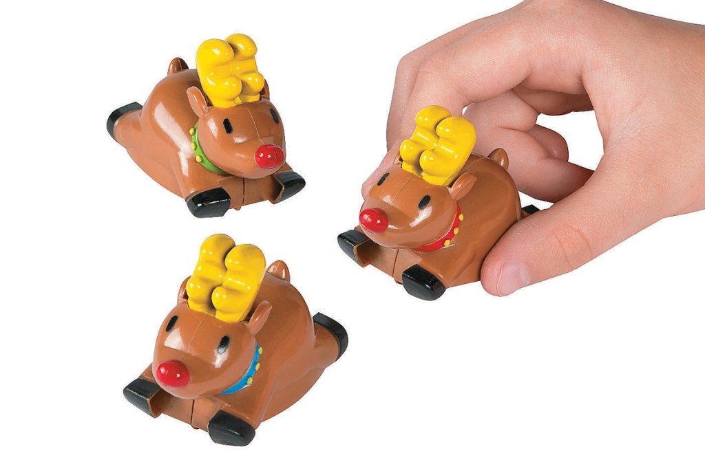 Dashing Reindeer Pull-Back Toys - 12 Pc.
